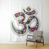 Namaste Bloemensymbool Kunst Wandkleed (In situ)