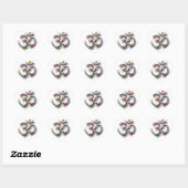 Namaste bloemsymbool kunst hart sticker (Vel)
