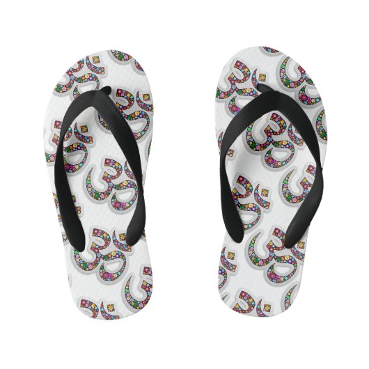 Namaste bloemsymbool kunst kinder teenslippers (Voetbed)