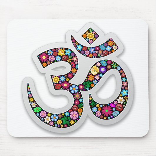 Namaste bloemsymbool kunst muismat (Voorkant)