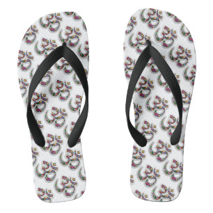 Namaste bloemsymbool kunst teenslippers