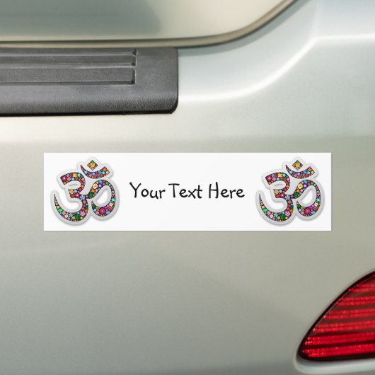 Namaste bloemsymboolkunst bumpersticker (Op auto)
