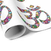 Namaste bloemsymboolkunst cadeaupapier (Rol Hoek)