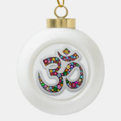 Namaste bloemsymboolkunst keramische bal ornament (Voorkant)