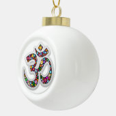 Namaste bloemsymboolkunst keramische bal ornament (Rechts)