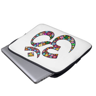 Namaste bloemsymboolkunst laptop sleeve