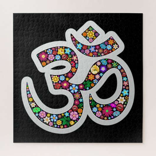 Namaste bloemsymboolkunst legpuzzel (Verticaal)