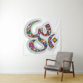 Namaste bloemsymboolkunst wandkleed (In Situ (horizontaal))