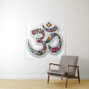 Namaste bloemsymboolkunst wandkleed