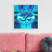 Namaste Blue Glow Canvas Afdruk (Insitu (Woonkamer))