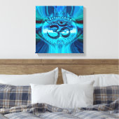 Namaste Blue Glow Canvas Afdruk (Insitu (Slaapkamer))