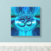 Namaste Blue Glow Canvas Afdruk (Insitu (Houten vloer))