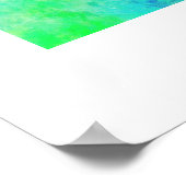 Namaste Blue Green Meditatie Yoga Waterverf Poster (Hoek)