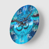 Namaste Blue Rainbow Ronde Klok (Hoek)