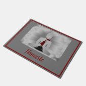 Namaste Boeddha Meditation Monk Spiritueel Welkom Deurmat (Schuin)