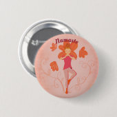 Namaste Boomhouding Ronde Button 5,7 Cm (Voorkant /achterkant)