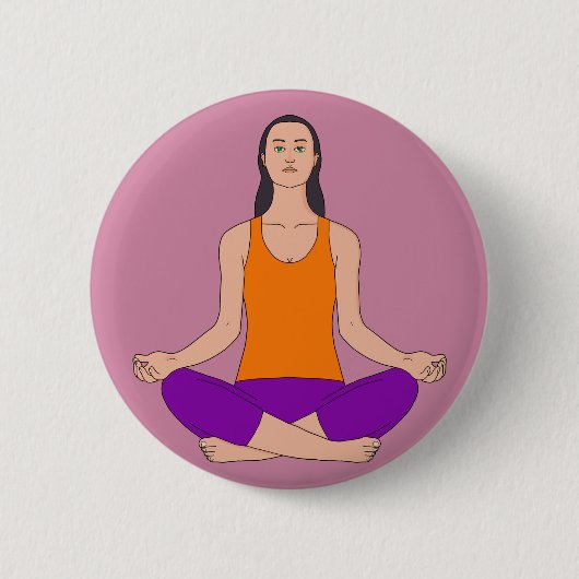 Namaste Breath Yoga Ronde Button 5,7 Cm (Voorkant)