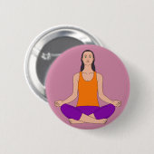 Namaste Breath Yoga Ronde Button 5,7 Cm (Voorkant /achterkant)