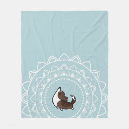 Namaste Brindle Corgi Fleece Throw Blanket