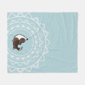 Namaste Brindle Corgi Fleece Throw Blanket (Voorkant (Horizontaal))