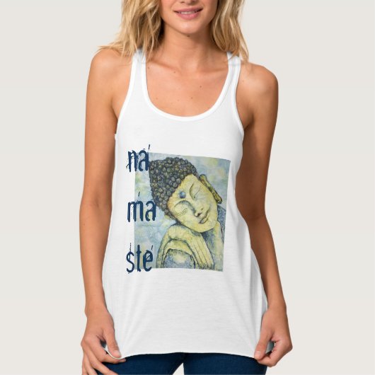 Namaste Buddha Art Tanktop (Voorkant)