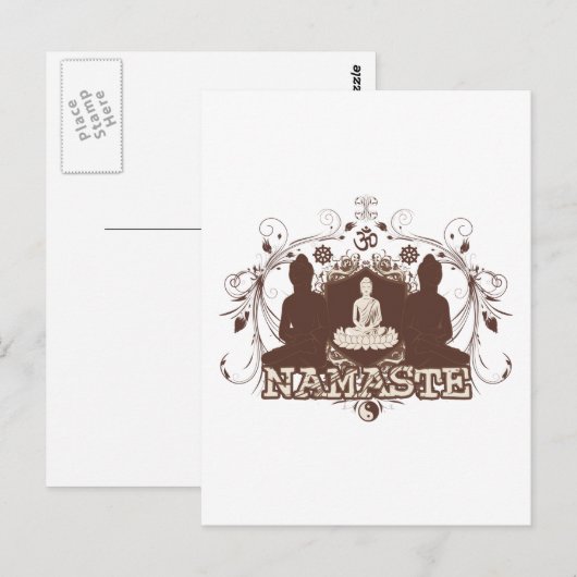 Namaste Buddha Briefkaart (Voorkant / Achterkant)