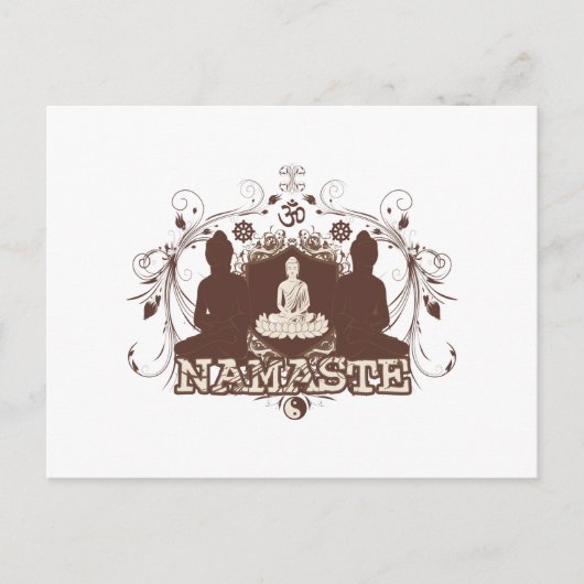 Namaste Buddha Briefkaart (Voorkant)
