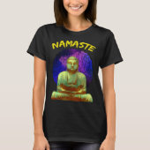 Namaste Buddha in Space T-shirt (Voorkant)