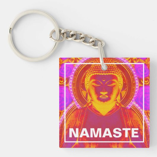 Namaste Buddha Sleutelhanger (voorkant)