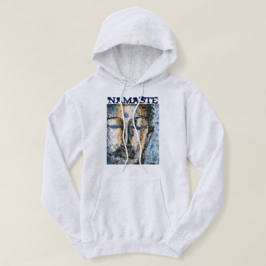 Namaste Buddha Waterverf Art Mannen Hoodie (Design voorkant)