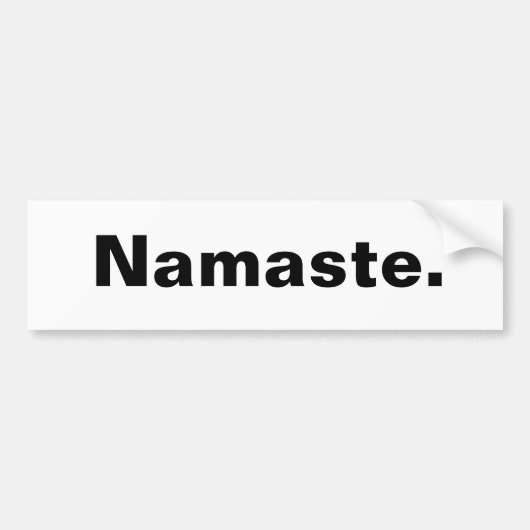 Namaste. Bumpersticker (Voorkant)