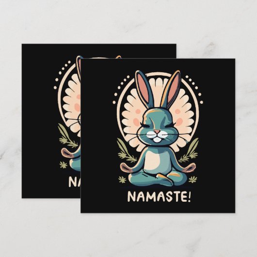 Namaste Bunny Yoga Konijn Meditatie (Voorkant / Achterkant)