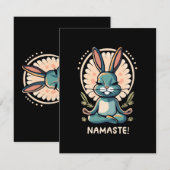 Namaste Bunny Yoga Konijn Meditatie Informatiekaartje (Voorkant / Achterkant)