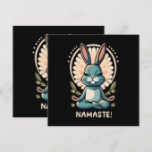 Namaste Bunny Yoga Konijn Meditatie Kaart (Voorkant / Achterkant)