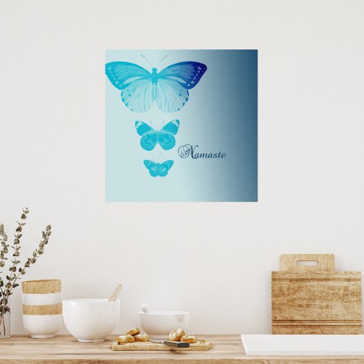 Namaste Butterflies Poster (Keuken)