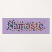 Namaste Butterfly Art | Lavender Purple Meditation Yogamat (Voorkant (horizontaal))