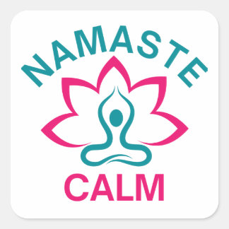 Namaste Calm Vierkante Sticker