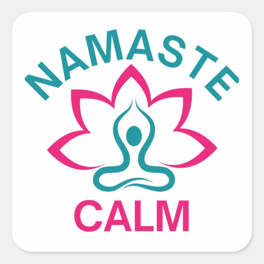 Namaste Calm Vierkante Sticker (Voorkant)