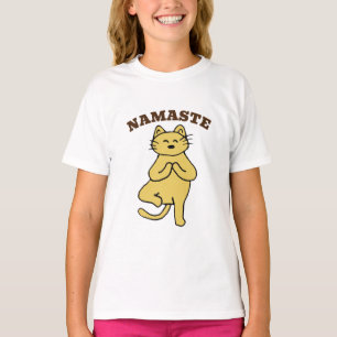 Namaste Cat Kinder Shirt - Funny Cat Gezegde T-shi