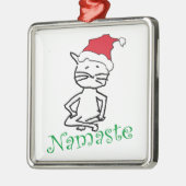 Namaste Cat Metalen Ornament (Links)