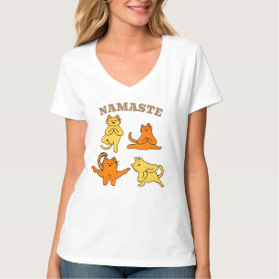 Namaste Cats Shirt - Funny Cat Yoga Vrouwen T-shir