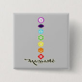 Namaste Chakras Button (Voorkant)