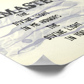 Namaste citaat abstracte waterverf ontwerp grijs poster (Hoek)