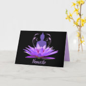 Namaste Citaat bedankt Yoga Lotus Buddha Kaart (Gele Bloem)