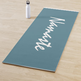 Namaste Citaat Blauw en Groen Patroon Fitness Yogamat