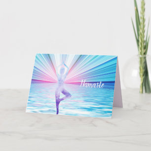 Namaste Citaat Dank Je Yoga Houding Boom Des Leven Kaart