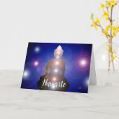 Namaste Citaat Dank u Chakra Yoga Buddha Kaart (Gele Bloem)