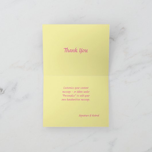 Namaste Citaat Dank u Gold Lijst roze lint Kaart (Binnen)