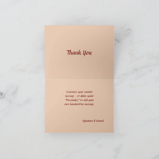 Namaste Citaat Dank u Rood Rozen  Ontwerp Kaart (Binnen)