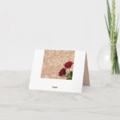 Namaste Citaat Dank u Rood Rozen  Ontwerp Kaart (Achterkant)